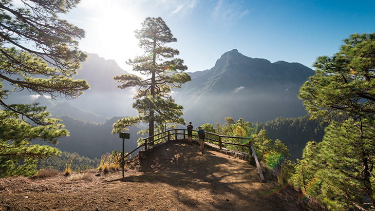 A view of Caldera de Taburiente National Park on the island of La Palma